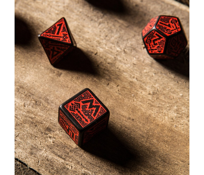Кубики RPG Dwarven Black & red Dice Set. Q WORKSHOP (SDWA06)
