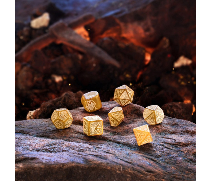 Кубики RPG Dwarven Dice Set: Gold. Q WORKSHOP (RDWA08)
