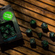 Кубики RPG Elvish Black & glow-in-the-dark Dice Set. Q WORKSHOP (SELV04)