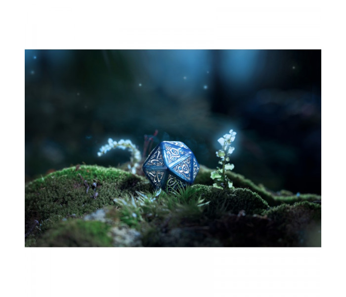 Кубики RPG Elvish Cobalt & Silver Dice Set. Q WORKSHOP (SELV10)