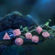 Кубики RPG Elvish Shimmering pink & White Dice Set. Q WORKSHOP (SELV11)