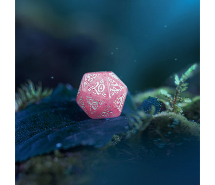 Кубики RPG Elvish Shimmering pink & White Dice Set. Q WORKSHOP (SELV11)