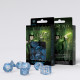 Кубики RPG Elvish Translucent & blue Dice Set. Q WORKSHOP (SELV08)