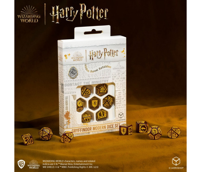 Кубики RPG Harry Potter. Gryffindor Modern Dice Set - Red. Q WORKSHOP (190142/2023/1/A)