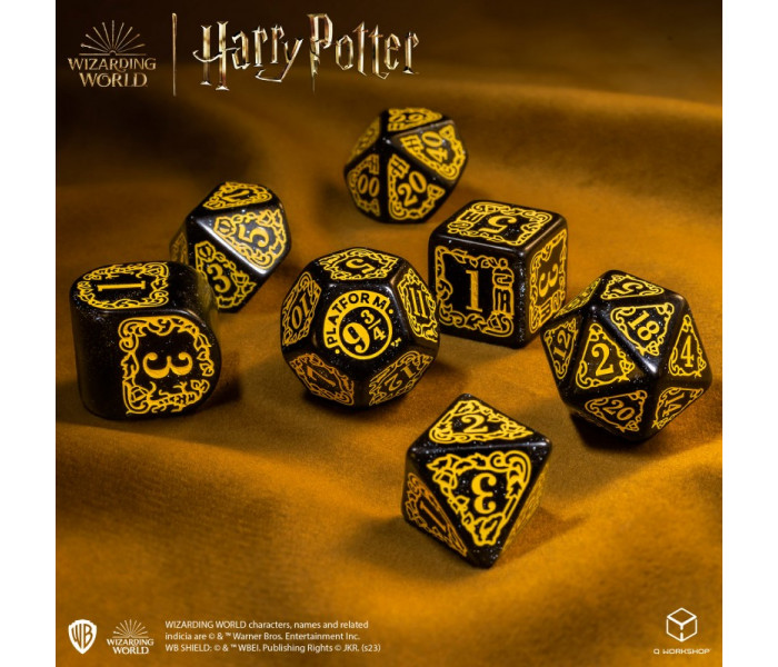 Кубики RPG Harry Potter. Hufflepuff Modern Dice Set - Black. Q WORKSHOP (190142/2023/4/A)