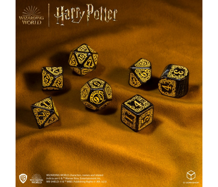 Кубики RPG Harry Potter. Hufflepuff Modern Dice Set - Black. Q WORKSHOP (190142/2023/4/A)