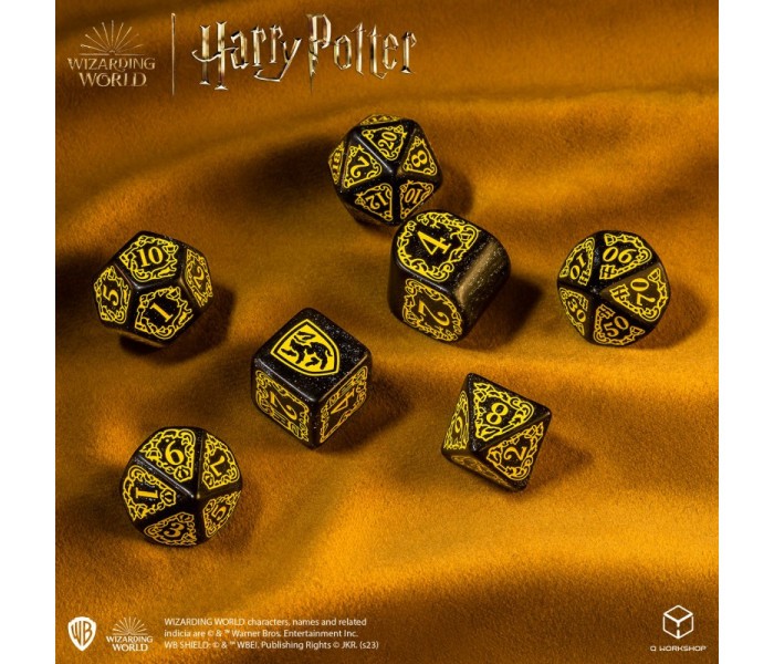 Кубики RPG Harry Potter. Hufflepuff Modern Dice Set - Black. Q WORKSHOP (190142/2023/4/A)