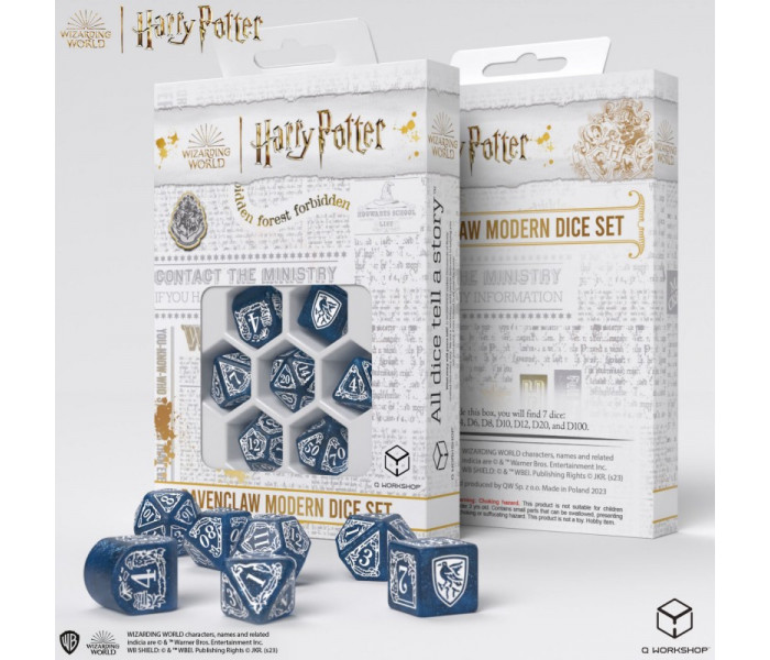 Кубики RPG Harry Potter. Ravenclaw Modern Dice Set - Blue. Q WORKSHOP (190142/2023/3/A)