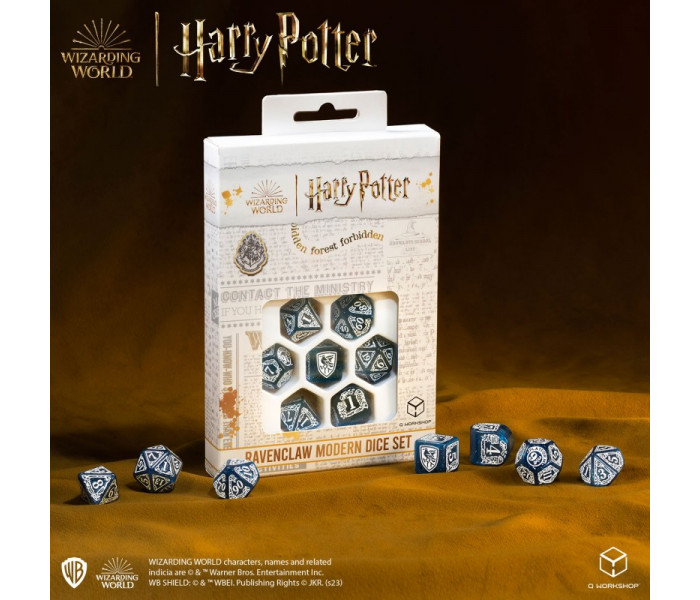 Кубики RPG Harry Potter. Ravenclaw Modern Dice Set - Blue. Q WORKSHOP (190142/2023/3/A)