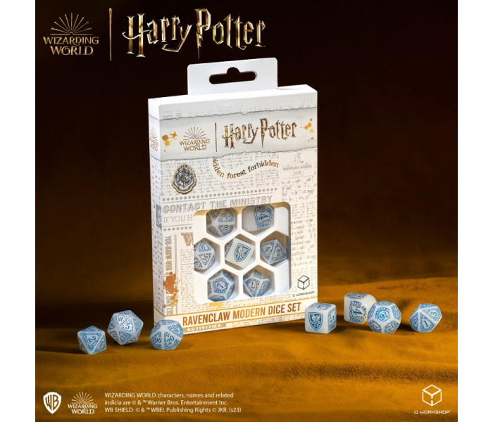 Кубики RPG Harry Potter. Ravenclaw Modern Dice Set - White. Q WORKSHOP (190142/2023/3/B)