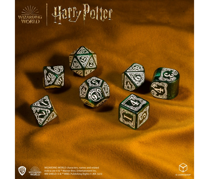 Кубики RPG Harry Potter. Slytherin Modern Dice Set - Green. Q WORKSHOP (190142/2023/2/A)