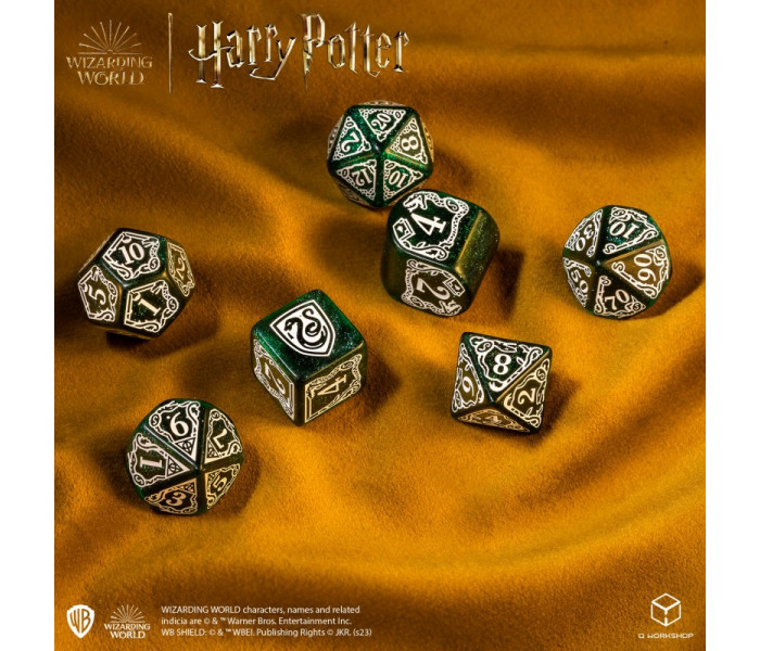 Кубики RPG Harry Potter. Slytherin Modern Dice Set - Green. Q WORKSHOP (190142/2023/2/A)