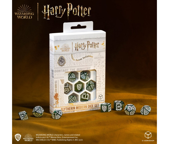 Кубики RPG Harry Potter. Slytherin Modern Dice Set - Green. Q WORKSHOP (190142/2023/2/A)