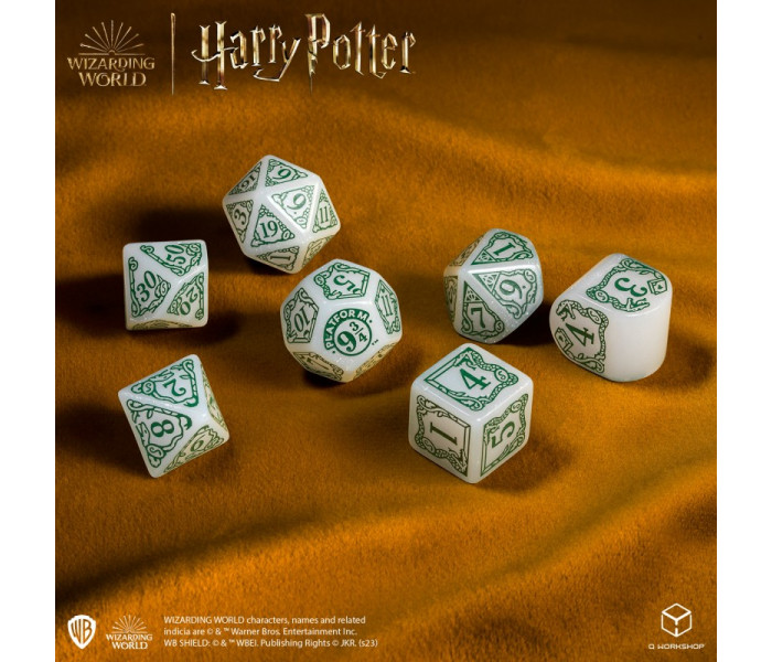 Кубики RPG Harry Potter. Slytherin Modern Dice Set - White. Q WORKSHOP (190142/2023/2/B)