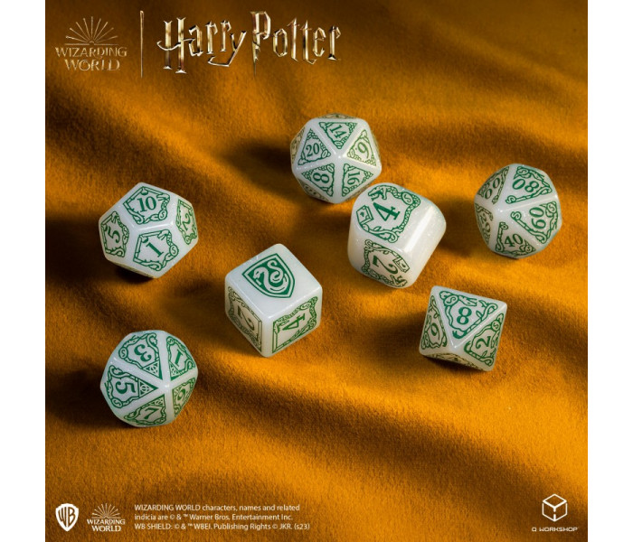 Кубики RPG Harry Potter. Slytherin Modern Dice Set - White. Q WORKSHOP (190142/2023/2/B)
