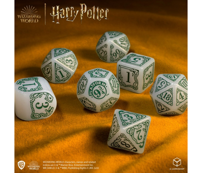 Кубики RPG Harry Potter. Slytherin Modern Dice Set - White. Q WORKSHOP (190142/2023/2/B)
