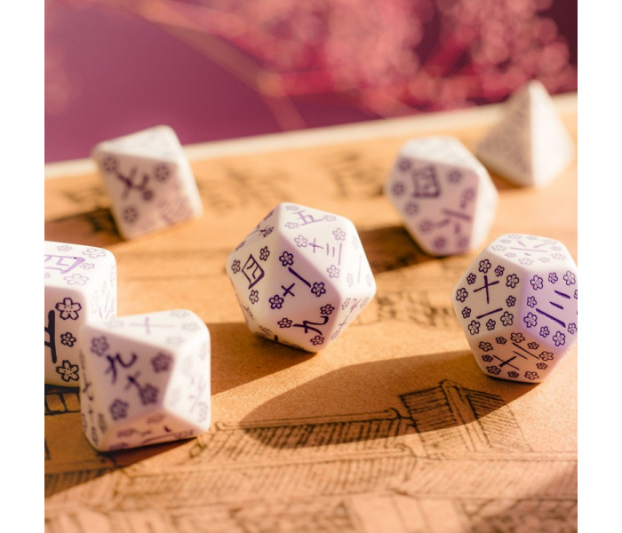 Кубики RPG Japanese Dice Set: Blue Star Lotus. Q WORKSHOP (SKAN02)