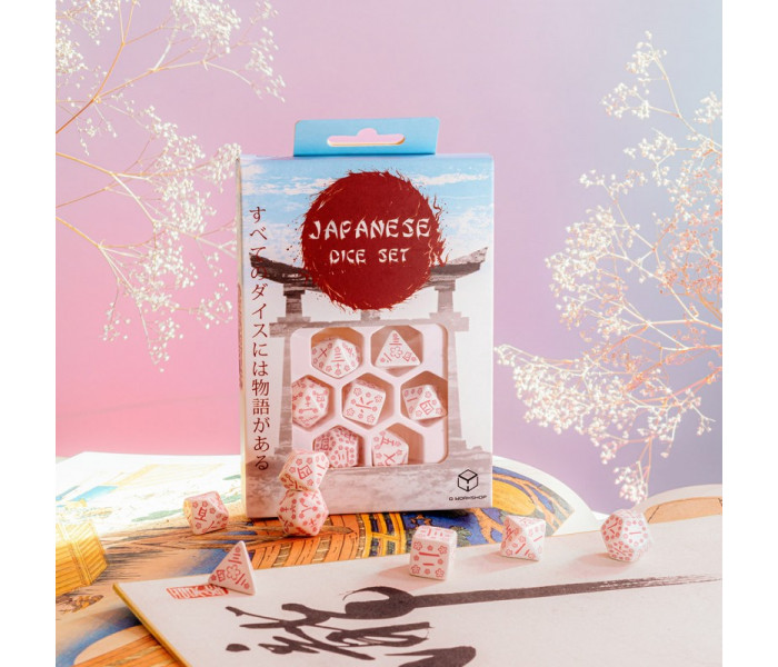 Кубики RPG Japanese Dice Set: Cherry Blossom Petals. Q WORKSHOP (SKAN01)