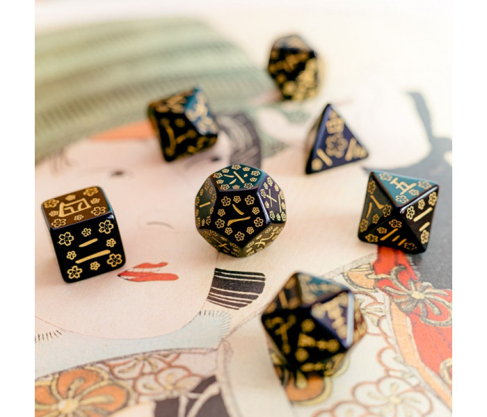 Кубики RPG Japanese Dice Set: Deep Night Firefly. Q WORKSHOP (SKAN03)