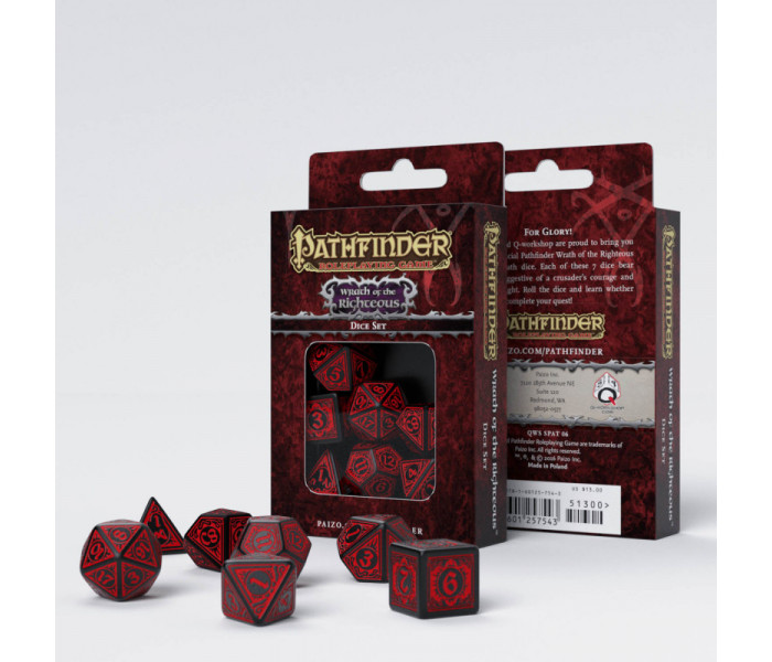 Кубики RPG Pathfinder Wrath of the Righteous Dice Set. Q WORKSHOP (SPAT10)