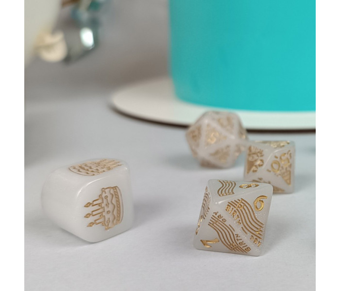 Кубики RPG Q WORKSHOP 20 years: Happy Birthday 8 Dice Set. Q WORKSHOP (S20Y03)