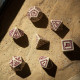 Кубики RPG RuneQuest Beige & burgundy Dice Set. Q WORKSHOP (SRQU02)