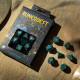 Кубики RPG RuneQuest Turquoise & gold Dice Set. Q WORKSHOP (SRQU03)