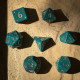 Кубики RPG RuneQuest Turquoise & gold Dice Set. Q WORKSHOP (SRQU03)