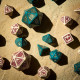 Кубики RPG RuneQuest Turquoise & gold Dice Set. Q WORKSHOP (SRQU03)