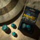 Кубики RPG RuneQuest Turquoise & gold Expansion 3 Dice Set. Q WORKSHOP (SRQE03)