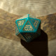 Кубики RPG RuneQuest Turquoise & gold Expansion 3 Dice Set. Q WORKSHOP (SRQE03)
