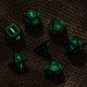 Кубики RPG Runic Black & glow-in-the-dark Dice Set. Q WORKSHOP (SRUN03)