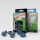 Кубики RPG Shimmering Llama Dice Set (Glittering dark blue & white). Q WORKSHOP (SLLA03)