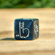 Кубики RPG Shimmering Llama Dice Set (Glittering dark blue & white). Q WORKSHOP (SLLA03)