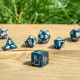 Кубики RPG Shimmering Llama Dice Set (Glittering dark blue & white). Q WORKSHOP (SLLA03)