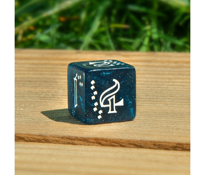 Кубики RPG Shimmering Llama Dice Set (Glittering dark blue & white). Q WORKSHOP (SLLA03)