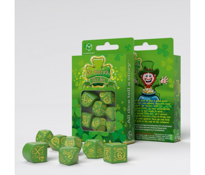 Кубики RPG St. Patrick Modern Dice Set: Lucky Charm. Q WORKSHOP (RSTP01)