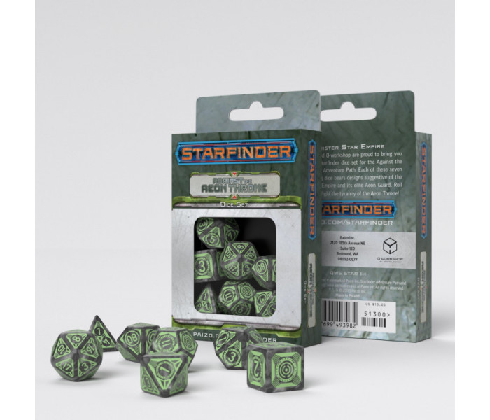 Кубики RPG Starfinder Against the Aeon Throne Dice Set. Q WORKSHOP (STAR02)