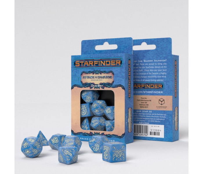 Кубики RPG Starfinder Attack of the Swarm Dice Set. Q WORKSHOP (STAR07)