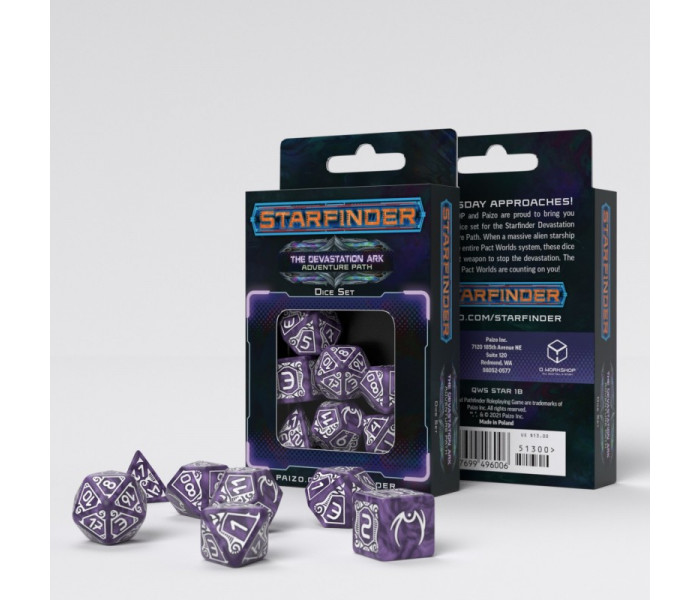 Кубики RPG Starfinder Devastation Ark Dice Set. Q WORKSHOP (STAR09)