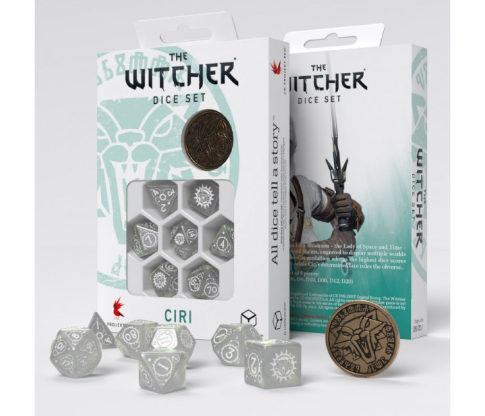 Кубики RPG The Witcher Dice Set. Ciri - The Lady of Space and Time. Q WORKSHOP (SWCI02)