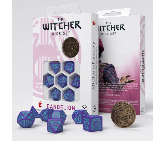 Кубики RPG The Witcher Dice Set. Dandelion - Half a Century of Poetry. Q WORKSHOP (SWDA03)