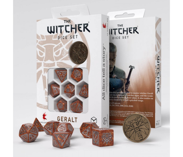 Кубики RPG The Witcher Dice Set. Geralt - The Monster Slayer. Q WORKSHOP (SWGE02)