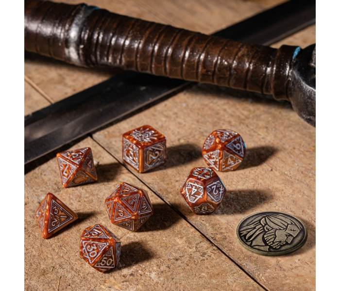 Кубики RPG The Witcher Dice Set. Geralt - The Monster Slayer. Q WORKSHOP (SWGE02)