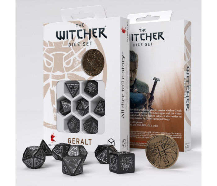 Кубики RPG The Witcher Dice Set. Geralt - The Silver Sword. Q WORKSHOP (SWGE04)