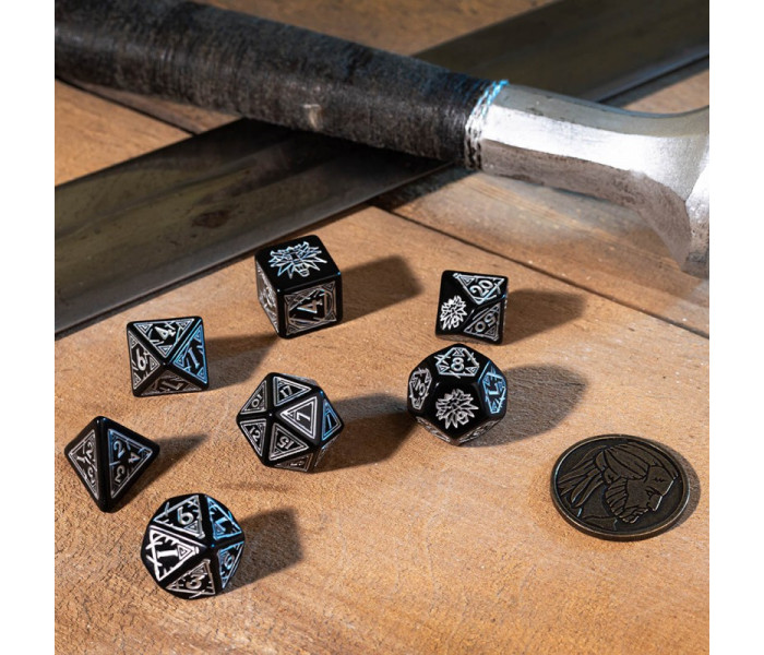 Кубики RPG The Witcher Dice Set. Geralt - The Silver Sword. Q WORKSHOP (SWGE04)