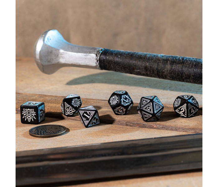 Кубики RPG The Witcher Dice Set. Geralt - The Silver Sword. Q WORKSHOP (SWGE04)