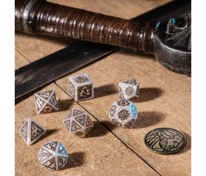 Кубики RPG The Witcher Dice Set. Geralt - The White Wolf. Q WORKSHOP (SWGE01)