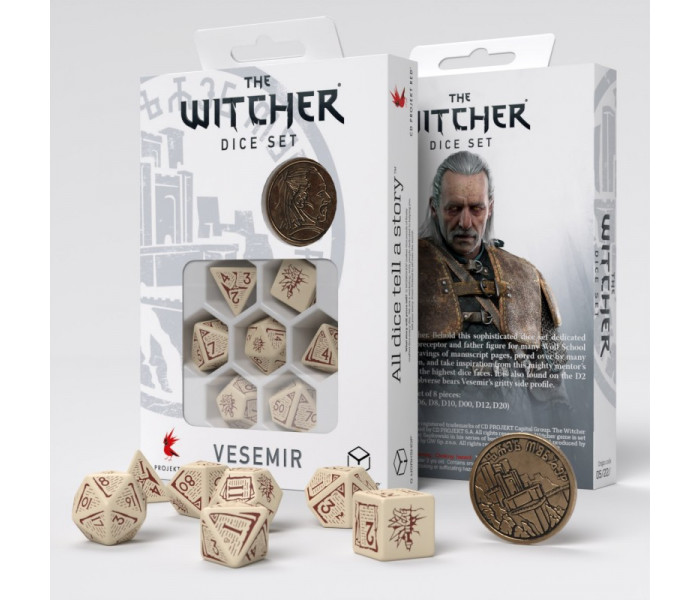 Кубики RPG The Witcher Dice Set. Vesemir - The Old Wolf. Q WORKSHOP (SWVE01)