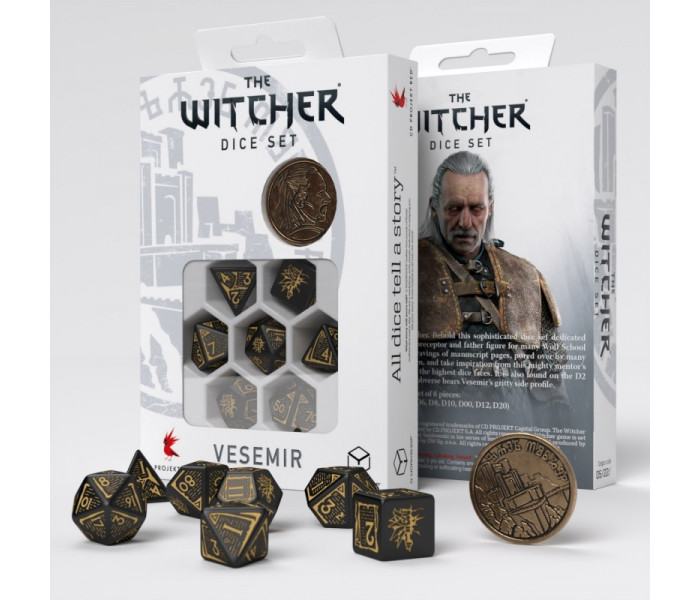 Кубики RPG The Witcher Dice Set. Vesemir - The Sword Master. Q WORKSHOP (SWVE02)